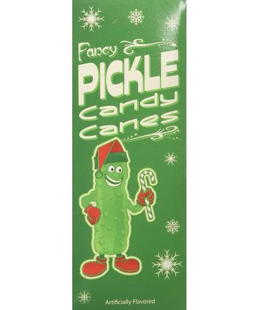 Fancy Pickle Flavored Candy Canes - 3.8 OZ | Unique Gourmet Holiday Treat - Buy Online on GoSupps.com