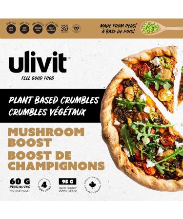 Ulivit Crumblz - Mushroom Boost Crumblz - 60g of Protein | High Protein Steak Crumbles | 0g Sugar | Gluten Free Soy Free | Keto Friendly | Non GMO | Vegan Plant Based Protein Meals | 3 pack Mushroom Boost Crumblz 3-Packs - Buy Online on GoSupps.com