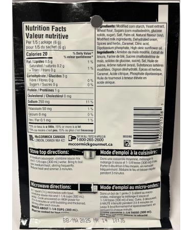 McCormick Gourmet Premium Quality Dry Sauce Mix Roast Poultry Gravy Less Salt 30g Case Pack 12 Count - Buy Online on GoSupps.com