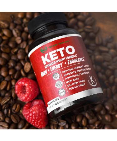 Keto Weight Loss Diet Pills - Rapid Fat Burner for Men and Women - Metabolism and Energy Boost - All Natural Gluten/Sugar Free with Raspberry Ketones - 60 Veggie Capsules - Buy Online on GoSupps.com