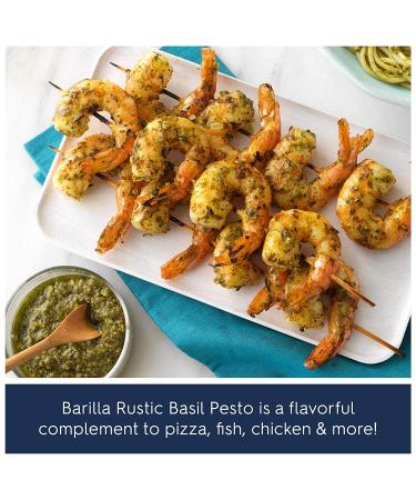 Barilla Rustic Basil Pesto Sauce 6.5 oz. Jar - Imported from Italy with Fragrant Italian Basil & Freshly Grated Cheeses - Non-GMO Pasta and Pizza Sauce - Buy Online on GoSupps.com