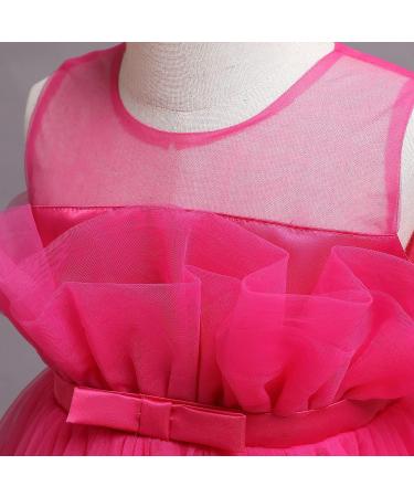 NNJXD Baby Girls Flower Princess Party Dress - Hot Pink-a - 12-24 Months - Buy Online on GoSupps.com