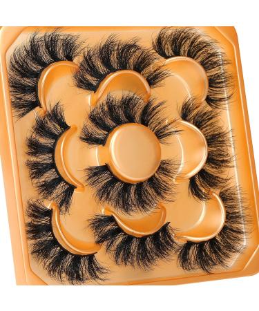 ALPHONSE 8D Volume D Curl Fluffy Mink Lashes 22mm - 5 Pairs Wispy Dramatic Eyelashes - Buy Online on GoSupps.com