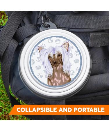 14. Chinese Skopfin - Portable Folding Drinking Bowl with Carabiners | Handy Pet Bowl for On-the-Go - Perfect for Travel & Outdoor Use - Buy Online on GoSupps.com