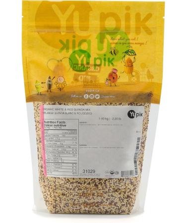 Yupik Organic White & Red Quinoa Mix 1 kg Non-GMO Gluten-Free Kosher Vegan Raw Seeds Blend of White & Red Quinoa Unsalted Oil-Free Source of Fiber & Iron Ideal Replacement to Rice & Pasta - Buy Online on GoSupps.com
