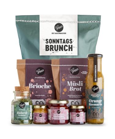 Gepps delicatessen Wunderkost Sunday brunch I gourmet gift set with various delicacies such as strawberry champagne fruit spread i gift basket with delicacies for a perfect breakfast