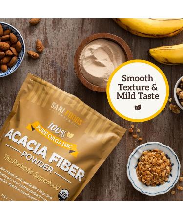 Organic Acacia Fiber Powder (30oz) - Plant Based Prebiotic Superfood for Gut Health - Buy Online on GoSupps.com