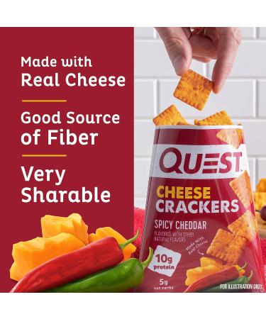 Quest Dipped Cookies & Cream Protein Bars and Spicy Cheddar Cheese Crackers Bundle 12 Count Each - Buy Online on GoSupps.com