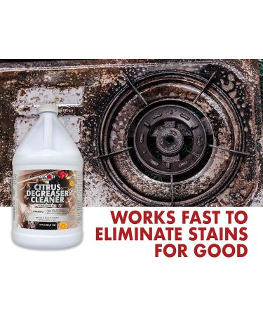 Heavy Duty Citrus Degreaser Cleaner Concentrate - Biodegradable 1 Gallon - Effectively Remove Grease Grime Oil & More - Buy Online on GoSupps.com