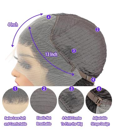 20 Water Wave Lace Front Human Hair Wig for Black Women - HD Transparent, Glueless, Pre-Plucked with Baby Hair, 180% Density, Natural Color - 20 Inch - Buy Online on GoSupps.com