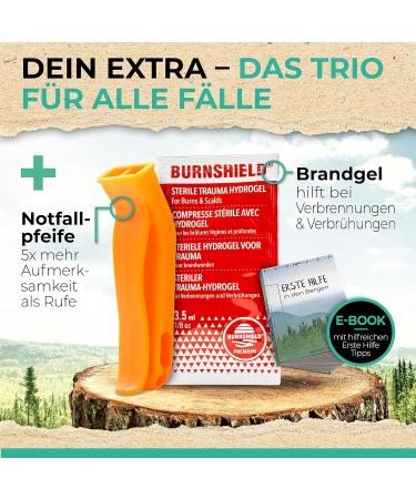 First Aid Set for Outdoor Adventures - Includes DIN 13167 Burncare & Emergency Pipe | Perfect for Hiking Biking & Travel - Buy Online on GoSupps.com