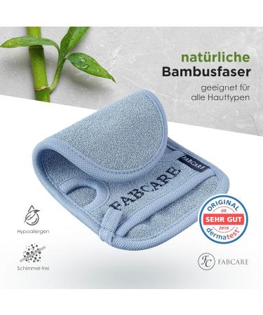 Fabcare Premium Peeling Glove & Sponge Set | Exfoliating Body & Face Gloves - 2 Pack with Suction Cups & eBook - Dermatest Rated - Buy Online on GoSupps.com