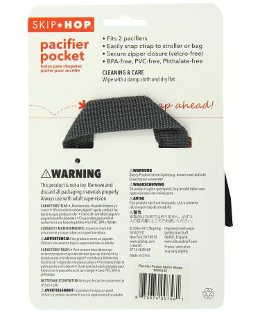Skip Hop Pacifier Pocket - Metro Stripe - Discontinued by Manufacturer - Buy Online on GoSupps.com