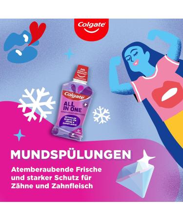 Buy Colgate All-in-One Mouthwash 500ml (6-Pack) - Antibacterial Freshness & Caries Protection - Alcohol-Free Oral Care - Buy Online on GoSupps.com