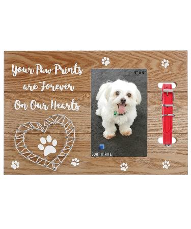 Sort it Rite Dog Memorial Picture Frame - Perfect Loss of Dog Gift, Ideal Pet Memorial Gift for Dogs & Cats, Special Pet Memorial Picture Frame with Heartfelt Quote, Holds 4x6" Photo (Natural) Beige