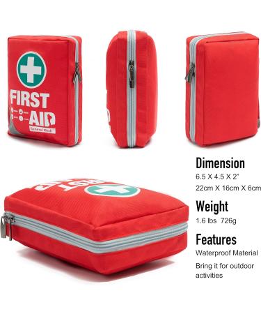 General Medi 175-Piece Premium First Aid Set for Home Car Travel Office & Sports - Essential Emergency Kit (Red) - Buy Online on GoSupps.com