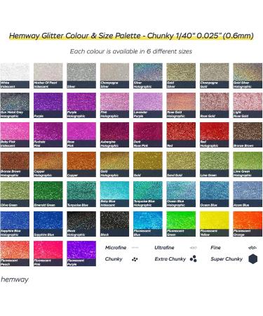 Hemway Chunky Glitter Ultra-Sparkle - Gold Holographic 1/40 0.6mm for Cosmetics | International Shipping Available - Buy Online on GoSupps.com