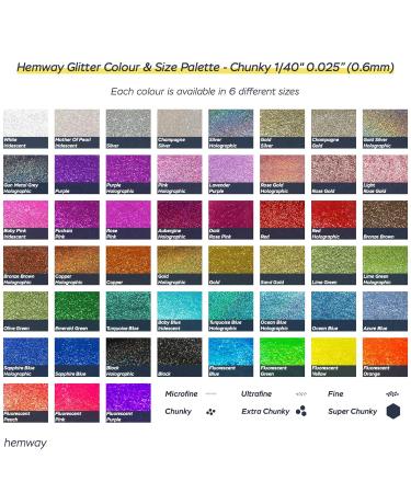 Hemway Chunky Glitter Ultra-Sparkle Black Holographic 100g - Cosmetic Safe 0.025 (0.6mm) for Crafting & DIY Projects - Buy Online on GoSupps.com