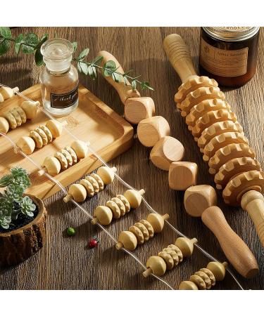 3-Piece Wooden Cellulite Massager Set for Lymphatic Drainage and Muscle Pain Relief - Buy Online on GoSupps.com