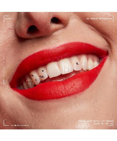 NYX Professional Makeup Liquid Lipstick - Matt Finish Icing on Top 12 | Moisturizing with Shea & Cocoa Butter | Bold Color for All Skin Types - Buy Online on GoSupps.com