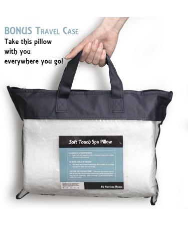 IndulgeMe Super Soft Non Slip Bath Pillow - Extra Large Suction Cups - Quick Drying Mesh - Neck and Back Support - Bonus Travel Case - Removable Cover - Buy Online on GoSupps.com
