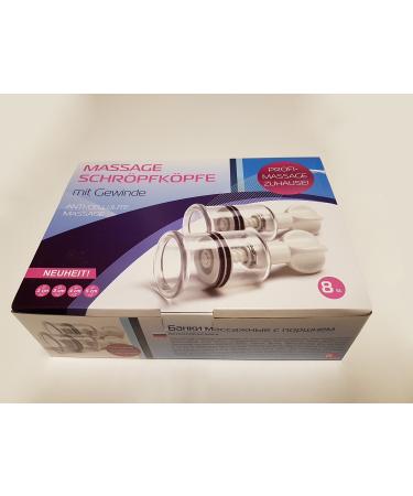 Massage cupping heads with thread fireless cupping 8-piece