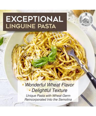 Morelli Lemon Pepper Wheat Germ Linguine Pasta - Organic Italian Pasta - 8.8 oz (Pack of 2) - Buy Online on GoSupps.com