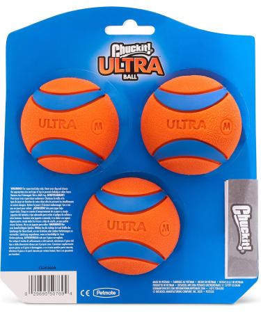 Chuckit! Ultra Ball Dog Toy - Durable Rubber High Jumping Floating | 3-Pack Medium - Perfect for All Dogs - Buy Online on GoSupps.com