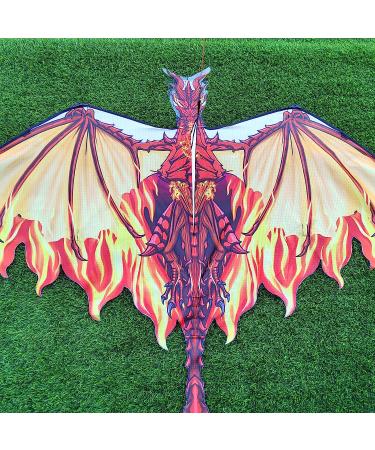 Dragon Kite for Kids & Adults - Easy-to-Fly Large Single Line Kite for Beach Trips - Buy Online on GoSupps.com