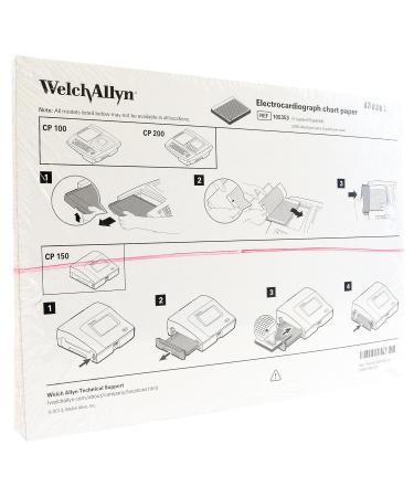 Welch Allyn 105353 ECG Chart Paper CP100/CP200 - 200/PK - Buy Online on GoSupps.com