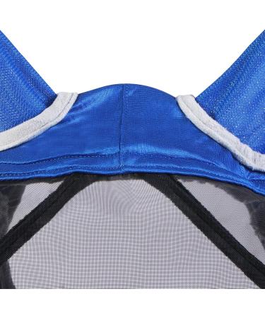 Harrison Howard Caremaster Pro Luminous Horse Fly Mask - UV Protection Large Eye Space & Long Nose with Ears - Signature Blue - Buy Online on GoSupps.com