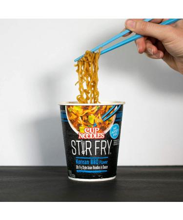 Nissin Cup Noodles Stir Fry Korean BBQ Sauce 2.89oz (Pack of 6) - Fast & Flavorful Meal Option - Buy Online on GoSupps.com