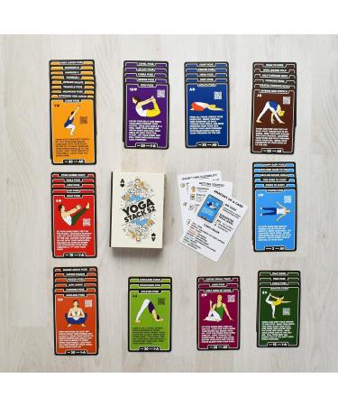 Stack 52 Yoga Practice Cards - Essential Guide for Beginners to Advanced Poses & Asanas with Video Instructions by Certified Teacher - International Shipping - Buy Online on GoSupps.com