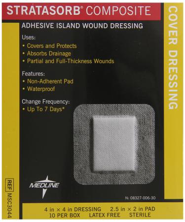 Medline Dressing Stratasorb Comp Island 10 Count