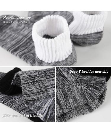 +MD Women's Bamboo Diabetic Ankle Socks - 6 Pairs | Seamless Toe, Non-Binding, Cushioned Sole | Black 9-11 - Buy Online on GoSupps.com