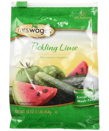Mrs Wages Pickling Lime 16 Oz (Pack of 3) 1 Pound (Pack of 3)