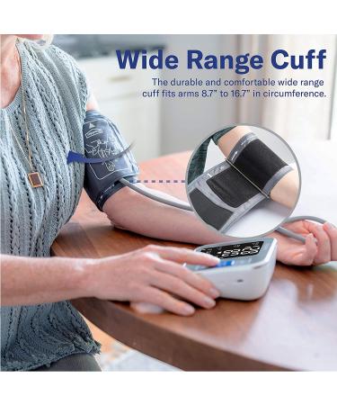 Alcedo Upper Arm Blood Pressure Monitor with Wide-Range Cuff and Backlit Screen - 2x120 Reading Memory, Talking Function - Ideal for Home Use - Buy Online on GoSupps.com