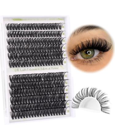 ALICE DIY Lash Clusters - 240PCS Natural 40D D Curl Eyelash Extensions | Faux Mink Individual Lashes (14-20mm - Buy Online on GoSupps.com