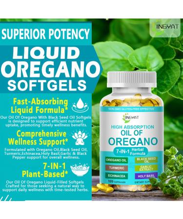 JINGYAT Oil of Oregano with Black Seed Oil Softgels 7-in-1 Immune Support Formula with High Carvacrol & Thymoquinone Seasonal Defense Antioxidant & Microbial Protection | No Aftertaste - Buy Online on GoSupps.com