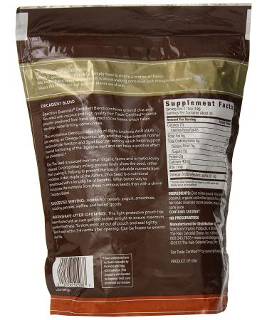 Spectrum Essentials Chia and Flax Seed Decadent Blend with Coconut and Cocoa 12 Oz - Buy Online on GoSupps.com