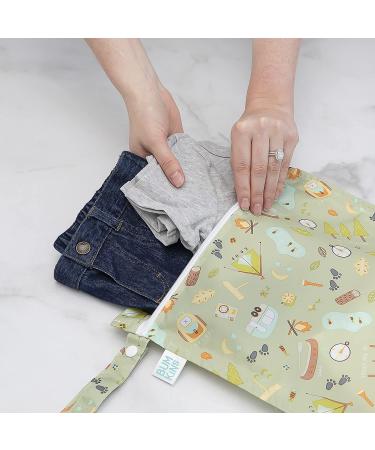Bumkins Waterproof Wet Bag 12x14 - Washable & Reusable for Travel, Beach, Pool, Stroller - Ideal for Diapers, Gym Clothes, Swimsuits & Toiletries - Camp Gear - Buy Online on GoSupps.com