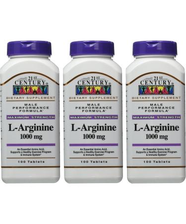 21st Century L-Arginine 1000 Mg Tablets 100-Count (Pack of 3) - Buy Online on GoSupps.com
