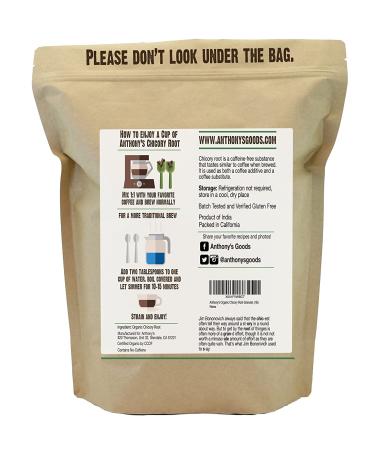 Anthony's Organic Roasted Chicory Root Granules 1 lb - Gluten Free, Non GMO, Caffeine Free, Keto Friendly - Buy Online on GoSupps.com