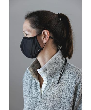 Croakies Washable 3-Ply Reusable Face Mask & Retainer Combo - Black Bamboo Barrier for Ultimate Comfort - Buy Online on GoSupps.com