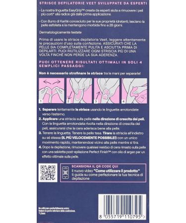 Veet Expert Mix Depilatory Strips for Legs & Body | Normal & Sensitive Skin | 40 Strips + 7 Aftercare Towels | Smooth Hair Removal - Buy Online on GoSupps.com