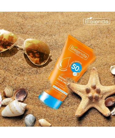 Bielenda Sun Care High Protection Spf 50 Cream - 50 ml Sunscreen 50 Sun_protection_factor Water Resistant Chlorine Resistant Moisturizing For Face - Buy Online on GoSupps.com