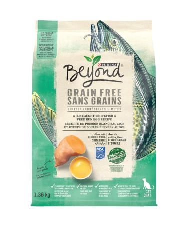 Beyond Grain Free Natural Dry Cat Food Wild-Caught Whitefish & Free Run Egg - 1.36 kg Bag 1.36 kg (Pack of 1)