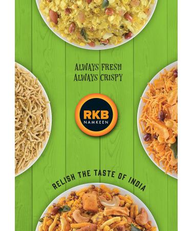 PoundVeg Indian Snacks Selection RKB Ratlami Sev Bombay Mix and Mini Bhakharwadi x 3 x 300g Zip Locked Bags