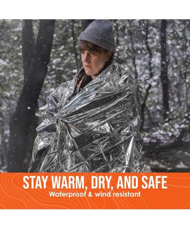 Go Time Gear Emergency Blankets - 4 Pack of Mylar Space Blankets for Camping, Hiking & Survival Kits - Buy Online on GoSupps.com