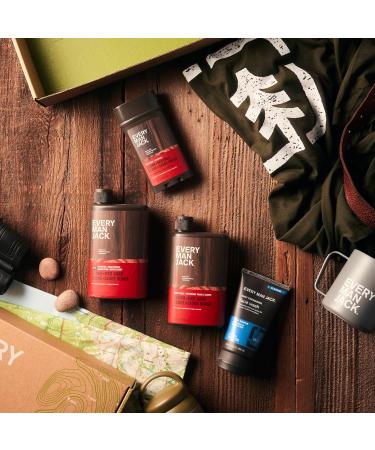 Every Man Jack Cedar + Red Sage Gift Set - Clean Ingredients Men's Body Wash Shampoo Deodorant & Face Wash - Perfect for International Shipping - Buy Online on GoSupps.com